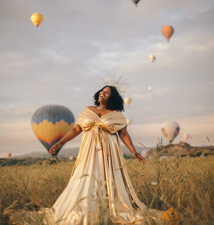 cappadocia sunrise photoshoot with hot air balloons